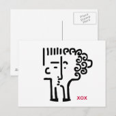 Kisses per post briefkaart (Voorkant / Achterkant)