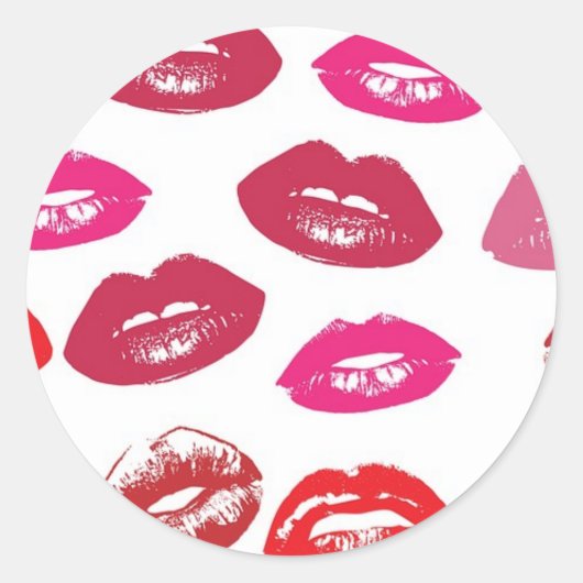 Kisses Ronde Sticker (Voorkant)