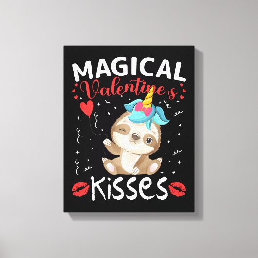 Kisses van Magical Valentijnse's Canvas Afdruk (Voorkant)