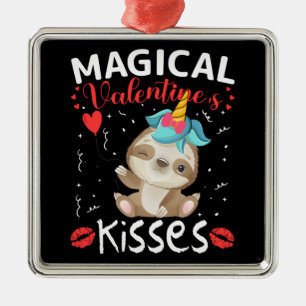 Kisses van Magical Valentijnse's Metalen Ornament