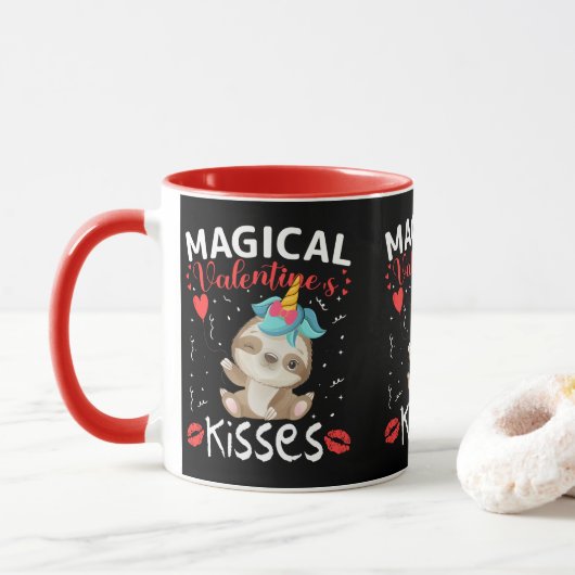 Kisses van Magical Valentijnse's Mok (Met donut)