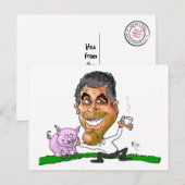 Kisses van Usa GEORGE Briefkaart (Voorkant / Achterkant)