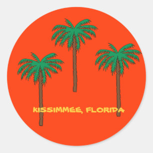 Kissimmee, Florida tropisch ontwerp Ronde Sticker