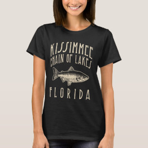 KISSIMMEE MEREN, FLORIDA. Forel Vissen Retro Ontwe T-shirt