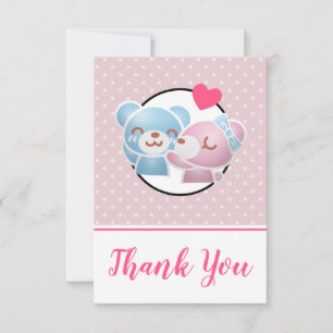 Kissing Bears mignon et Merci Kawaii