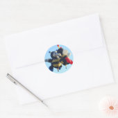 Kissing Bees Hete Luchtballon Sticker (Envelop)