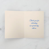 Kissing Blue Jays Fall Wedding Custom Kaart (Binnen)