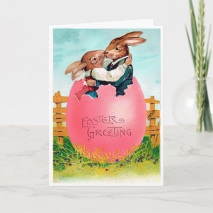 Kissing Bunnies Feestdagen Kaart