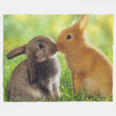 KISSING BUNNIES FLEECE DEKEN (Voorkant (Horizontaal))