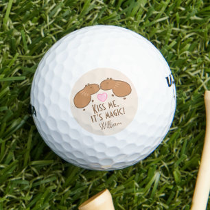 Kissing Capybaras Gepersonaliseerd Golfballen