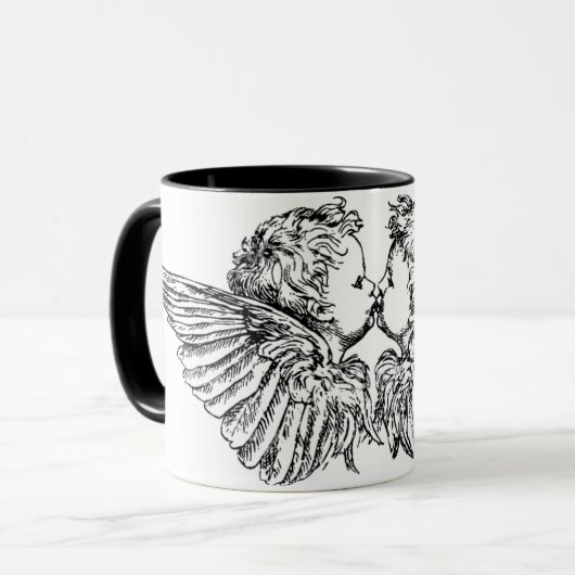 KISSING CHERUBS CAFÉ MUG (Devant gauche)