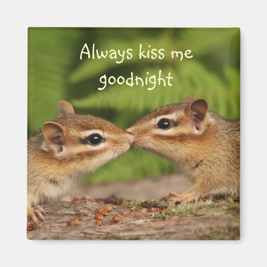 Kissing Chipmunks Magnet Magneet (Voorkant)