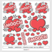 Kissing Comic Sound Effect Sticker Set (Vel)
