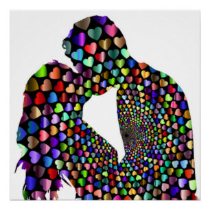 KISSING COUPLE PERFECT POSTER