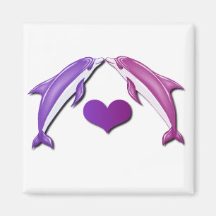Kissing Dolphins Magnet Magneet
