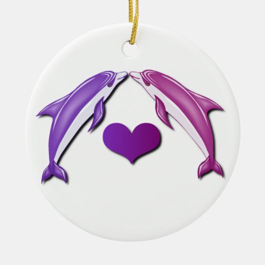 Kissing Dolphins Ornament (Voorkant)