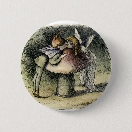Kissing Faerie en Pixie Ronde Button 5,7 Cm (Voorkant)