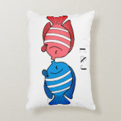 Kissing Fish Coussin Cadeau de mariage personnalis (Devant(Vertical))