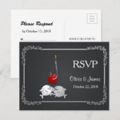 Kissing Fish Wedding RSVP Kaart (Voorkant / Achterkant)