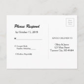 Kissing Fish Wedding RSVP Kaart (Achterkant)