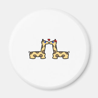 Kissing Giraffes Magnet Magneet