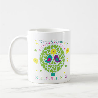 KISSING IN EEN TREE, gepersonaliseerd Koffiemok