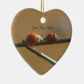 Kissing Ladybugs Cute Natuur Ornament (Rechts)