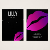 Kissing Lips Collier d'oreille Carte d'affichage (Devant & derrière)