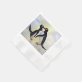 Kissing Penguins Cocktail Papieren servetten (Hoek)