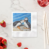 Kissing Puffins Servet (Insitu)