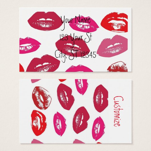 Kissing Red lips (Devant & derrière)