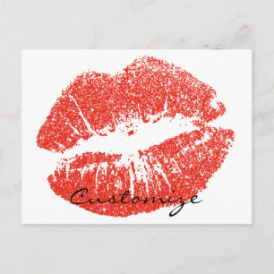 Kissing Red lips Thunder_Cove Briefkaart
