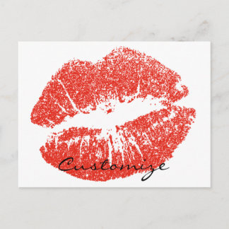 Kissing Red lips Thunder_Cove Briefkaart