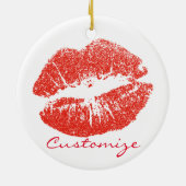 Kissing Red lips Thunder_Cove Keramisch Ornament (Achterkant)