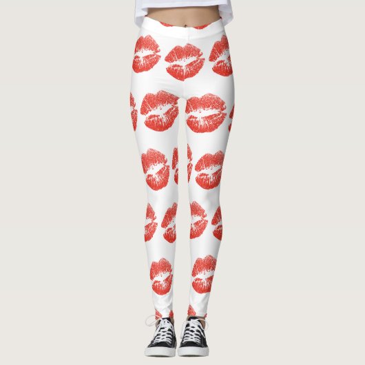 Kissing Red lips Thunder_Cove Leggings (Voorkant)