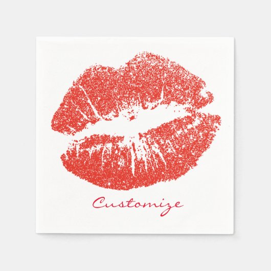 Kissing Red lips Thunder_Cove Servet (Voorkant)
