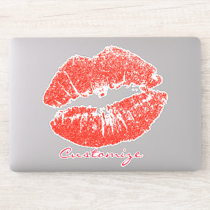 Kissing Red lips Thunder_Cove Sticker