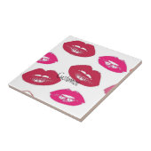 Kissing Red lips Thunder_Cove Tegeltje (Zijkant)