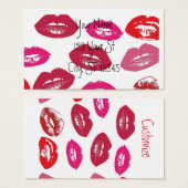 Kissing Red lips Thunder_Cove Visitekaartje (Voorkant /achterkant)