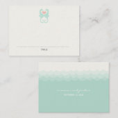 Kissing Seahorses Hearts Plage Mariage Lieu Cartes (Devant / Derrière)