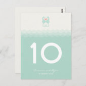 Kissing Seahorses Plage Mariage Numéro de table (Devant / Derrière)