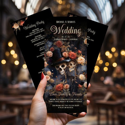 Kissing Skeletons  Bloemen Trouwprogramma Programma