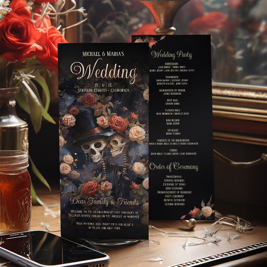 Kissing Skeletons  Bloemen Trouwprogramma Programma