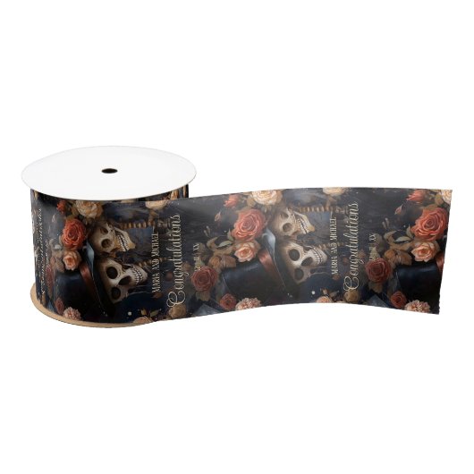 Kissing Skulls Donker Bloemen Romantisch Macabre G Lint (Spoel)
