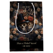 Kissing Skulls Donker Romance Gotische Bruiloft Medium Cadeauzakje (Voorkant)