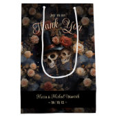 Kissing Skulls Donker Romance Gotische Bruiloft Medium Cadeauzakje (Achterkant)