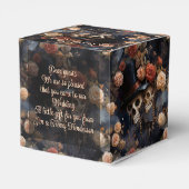 Kissing Skulls Romantisch Skelet Gotische bruiloft Bedankdoosjes (Achterkant)
