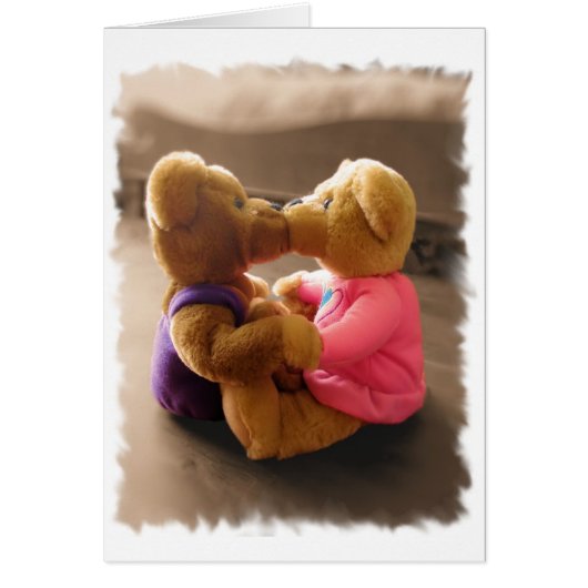 Kissing Teddies Card (Voorkant)