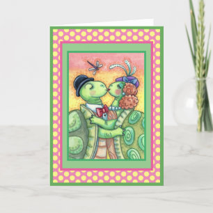 KISSING TURTLE SWEETHEARTS, CUTE TARPON VALENTIJN FEESTDAGEN KAART