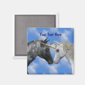 Kissing Unicorns Fantasy Magnet Magneet (Voorkant / Achterkant)